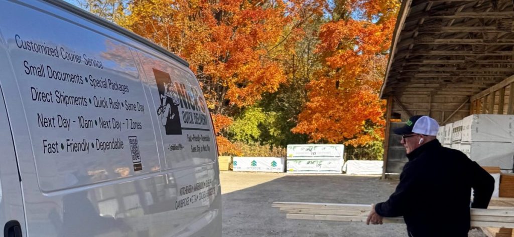 Nick's Quick Delivery at work